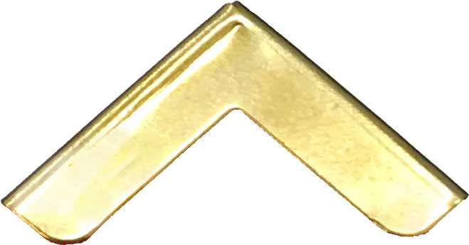 Gold metal corners